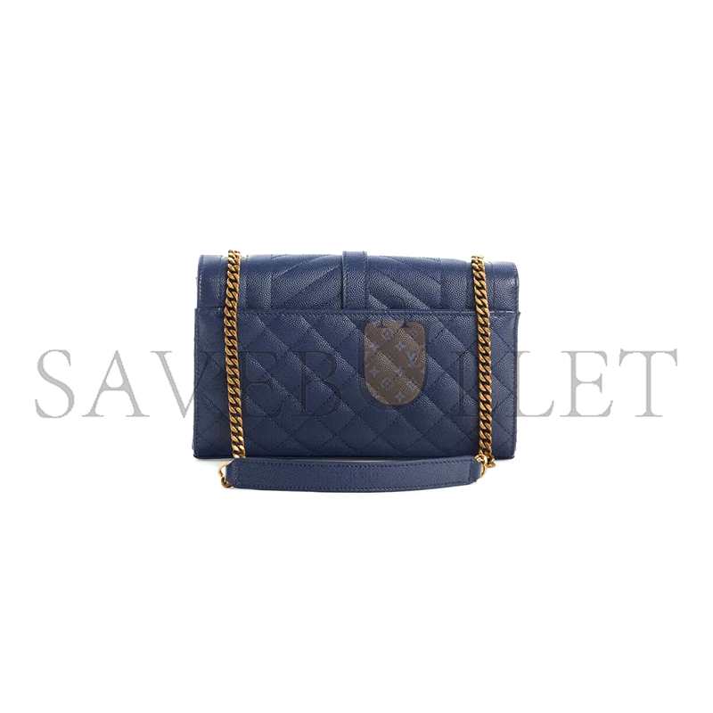 YSL MONOGRAM MATELASSÉ CALFSKIN SHOULDER BAG-BULE CHARRON 45511510 (21*13*6cm)